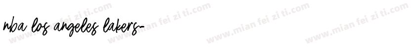 nba los angeles lakers字体转换